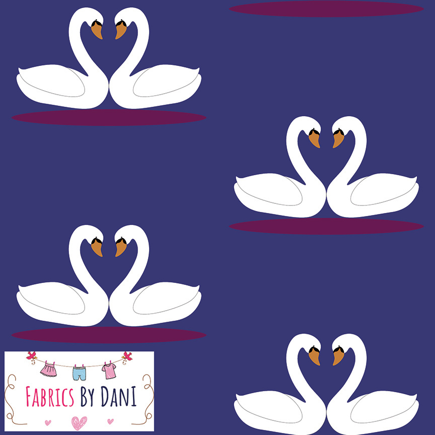 Swan Love Fabric